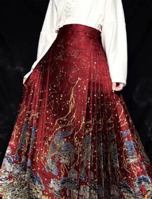 【 梦幻星河 】Mamian Skirt Chinese Style Daily Commuter Half-Body Skirt