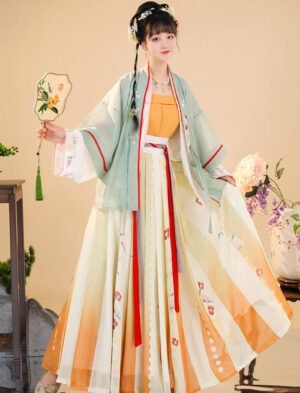 【 灵椿雨 】Song Dynasty Hanfu 4.5 Meters Skirt Length Daily Ancient Clothing Spring And Fall Thin Suspenders Lingerie