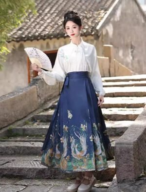 【 仟金公主 】Ming Hanfu Gold Woven Mamian Skirt Chinese Style New Chinese Bustier Skirt