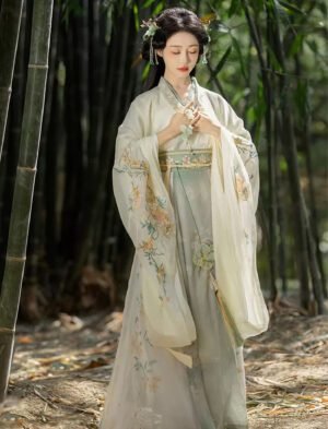 【 春风十里 】Wei And Jin Dynasty Large Sleeves And Cross Collar Embroidered Hanfu