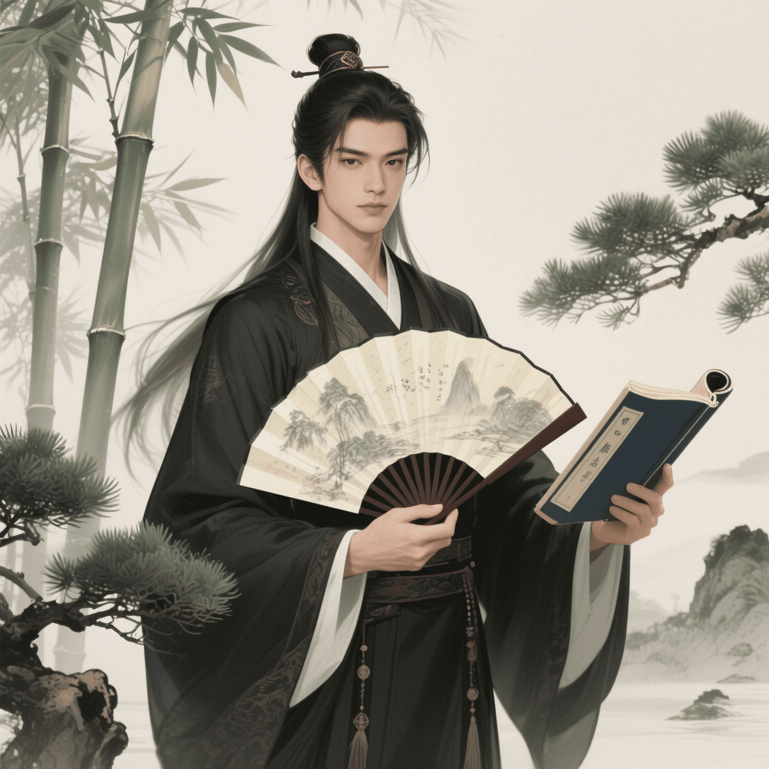 Man wearing hanfu