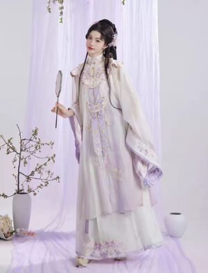 【 栩栩 】Stand-Up Collar Cloud Shoulder Horse Face Skirt Ming Dynasty Hanfu